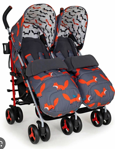Double pushchair twin stroller - pushchair,